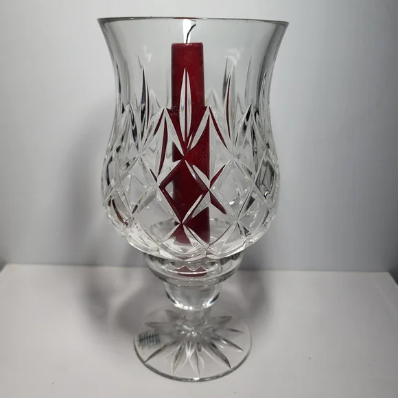 Illusions By Samobor Vintage, 2-piece Hand-Blown Crystal Hurricane Candle Holder - Picture 4 of 10